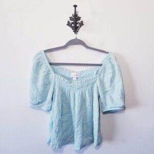 Bella Dahl Light Blue Textured Blouse